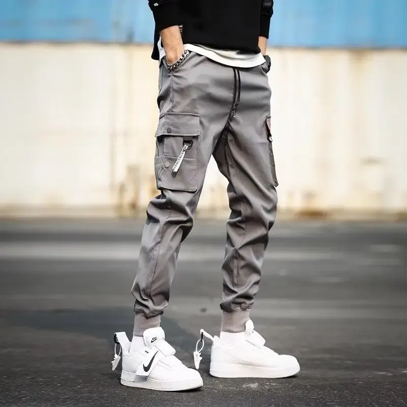 Color: SKY BLUE, Size: XXL - New Men Cargo Tactical Pants Work Combat Multi-pockets Casual Training Trousers Overalls Clothing Joggers Hiking Mens Cargo Pant