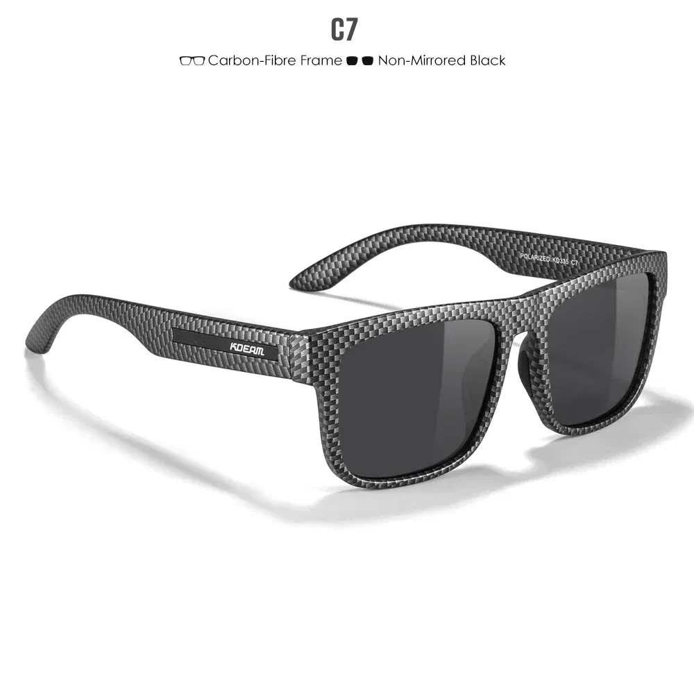 Lenses Color: black, Frame Color: black - 2024 KDEAM New Polarized Sunglasses For Men UV400 Protection Lens Black Grey Frame Driving  Sun Glasses Fishing Eyewear