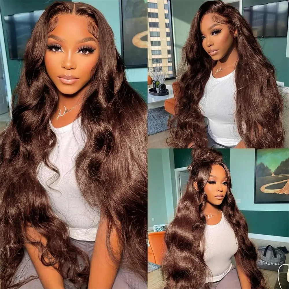 Bulk Buy: 3Pcs/Lot, Material Grade: Remy Hair, Length: 22 22 22 - Brown Body Wave Bundles 100% Human Hair #4 Colored Brazilian Remy Hair Extensions Weave 3 PCS/Lot 30 Inch Raw Human Hair Bundles