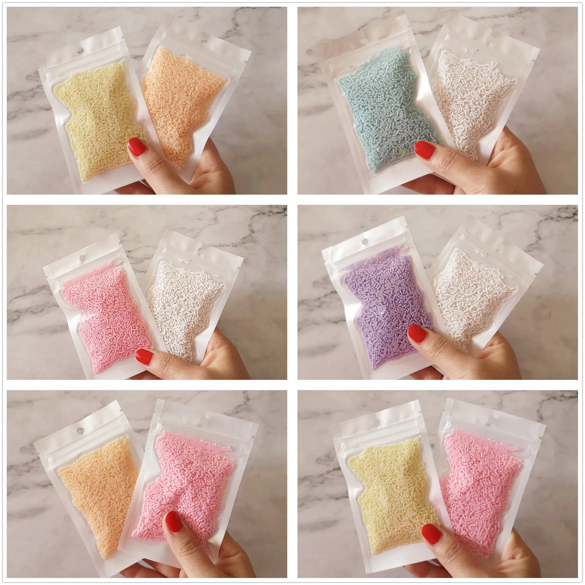 Color: Green - 20g Polymer Clay Fake Candy Sweets Sugar Sprinkle Decorations Cake Dessert Simulation Food Dollhouse Miniature