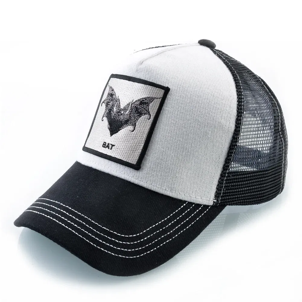 Color: GRAY - Baseball Cap With Bat Embroidery Four Seasons Snapback Trucker Caps Men Women Fashion Hip Hop Baseball Hat Outdoor Visor Caps