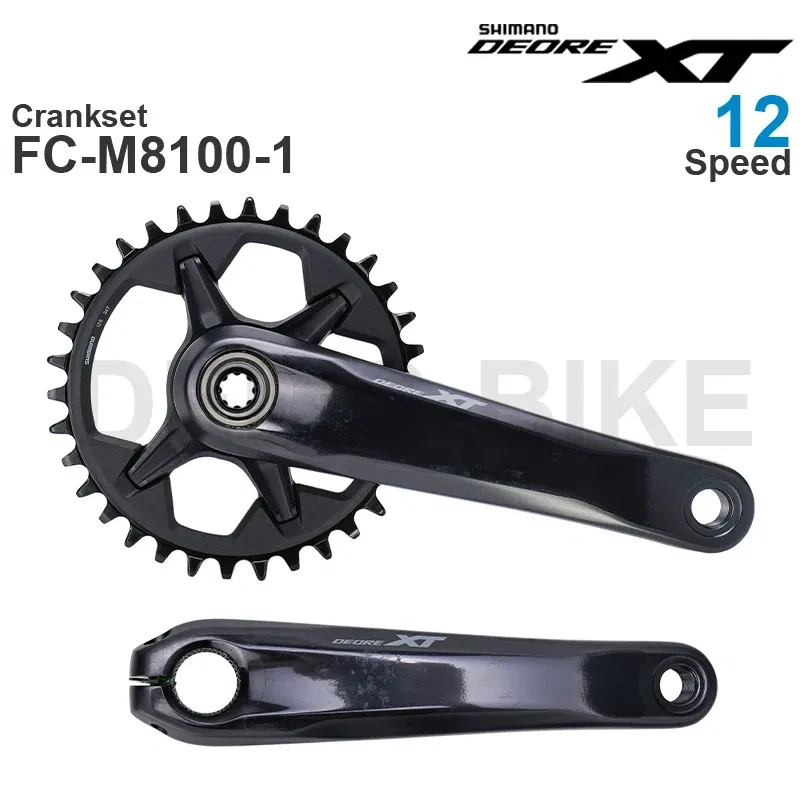 Color: Burgundy, Crank Length: 170mm, Ships From: CHINA - SHIMANO DEORE XT M8100 12 Speed Crankset FC-M8100-1 FC-M8120-1 30T 32T 34T 170mm 175mm Original parts or with DELIC Chainring