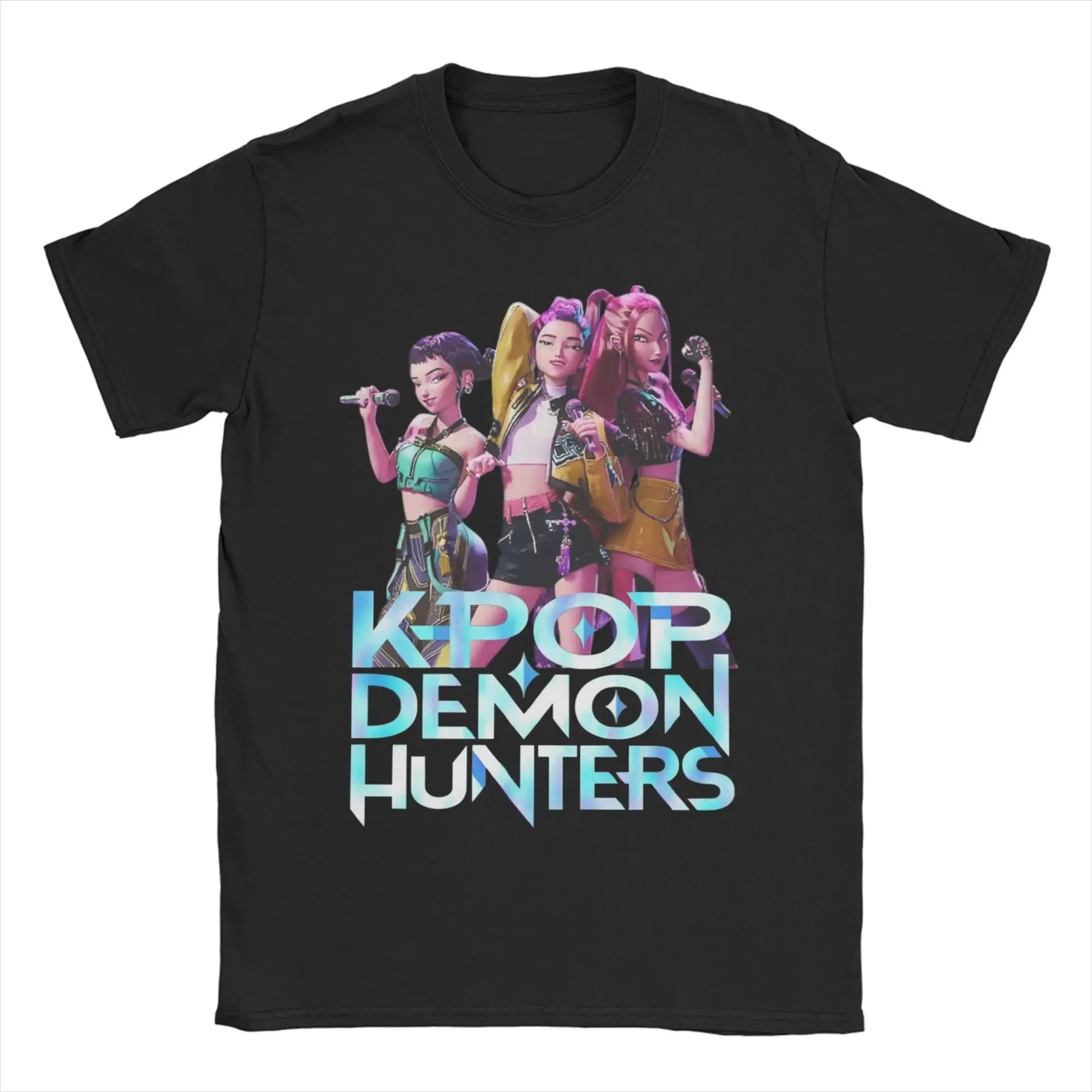 Color: black, Size: XL - Derpy Tiger Cat T Shirt Men Women's Cotton Unique T-Shirt Round Collar Huntrix Kpop Demon Hunters Tees Short Sleeve 4XL 5XL 6XL