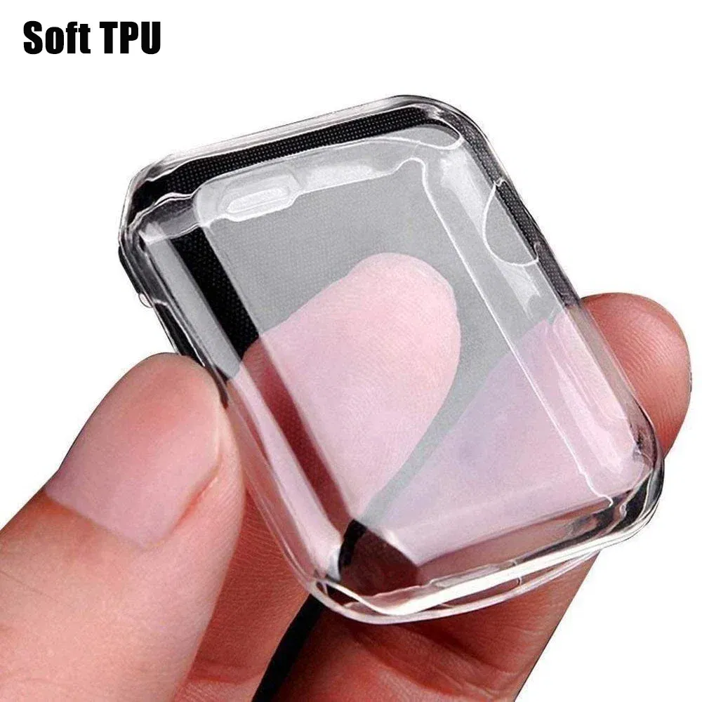 Ships From: United States, Color: T1/6 #, Dial Diameter: 10 Inches & Above - Screen Protector For Apple Watch case 45mm 41mm 44MM 40MM Full TPU bumper Cover 42mm 38MM accessories iwatch series 7 SE 6 5 4 3
