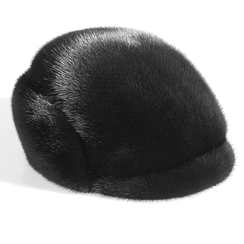 Color: Red, Hat Size: M - Real Mink Fur Hat Women'S Winter Fashion Beret Hat Warm Mink Fur Knight Beret Hat Luxury Keep Warm Russian Lady Caps