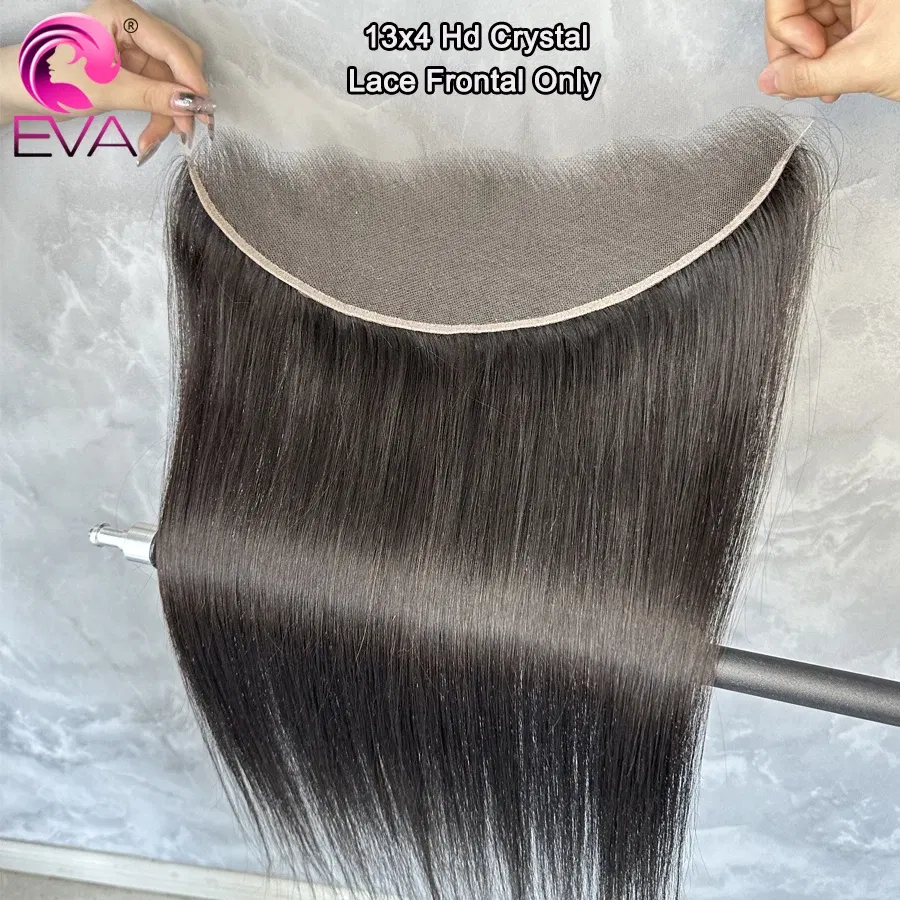 Color: #1B, Material Grade: Remy Hair, Stretched Length: 18inches - Eva 5x5 Hd Lace Closure Straight 13x4 Lace Frontal Closure Hand Tied Human Hair Closures Free Part Hd Lace Closure Pre Plucked