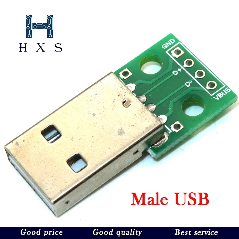 Color: Blue - 5pcs Micro Mini USB USB A Male USB 2.0 3.0 A Female USB B Connector Interface to 2.54mm DIP PCB Converter Adapter Breakout Board