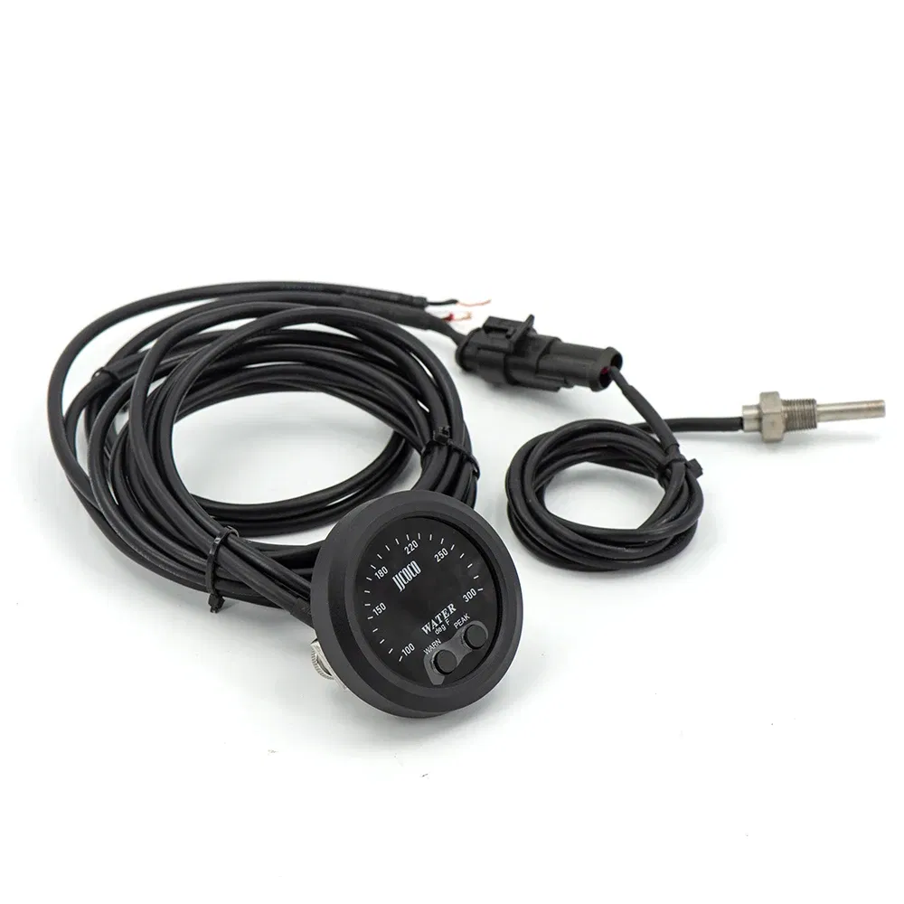 Color: army green - 52MM 12v Racing Car Ultra-thin Water Temperature Gauge And Water Temp Joint Pipe Sensor Adapter 1/8NPT
