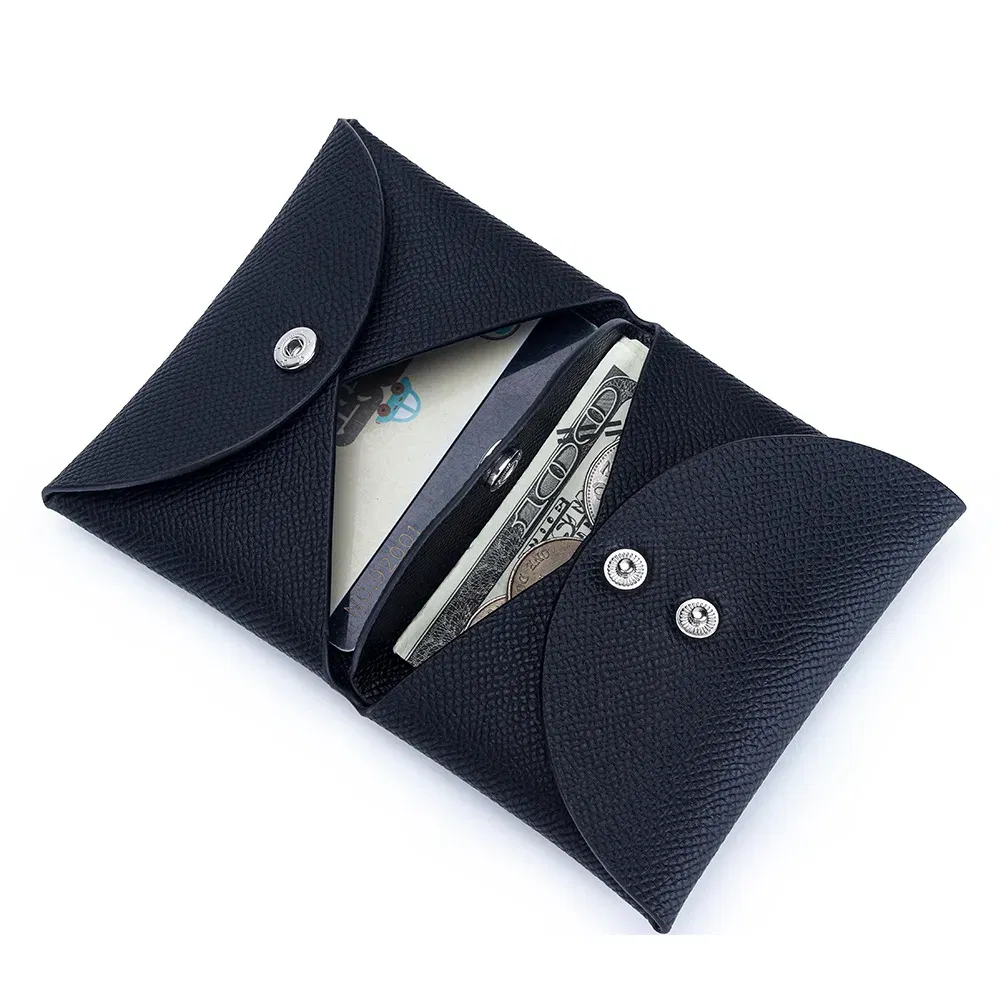 Color: Blue - Genuine Leather Coin Pouch Change Holder Mini Snap Pocket Wallet for Men Women Brand Design Goosebump Pattern Coin Purses