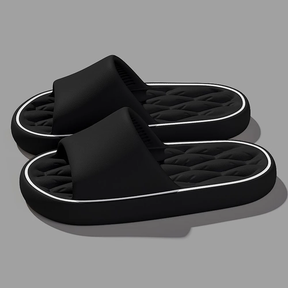 Color: Clear, Shoe Size: 38-39, Ships From: CHINA - BASATU Fashion Summer Cartoon Home Shoes Non-slip Soft Slides Lithe Comfort Sandals Men Women Couple Slippers Trendy Slippers