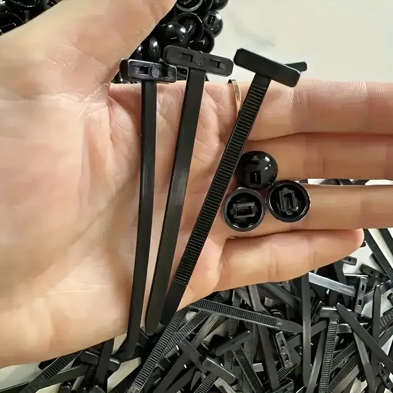 Color Name: Blue - 600set Nylon Universal Cable Tie Buckle Heavy Duty Self-Locking Zip Ties Holder with Pin Fasteners Car Body UV Resistant Zipties