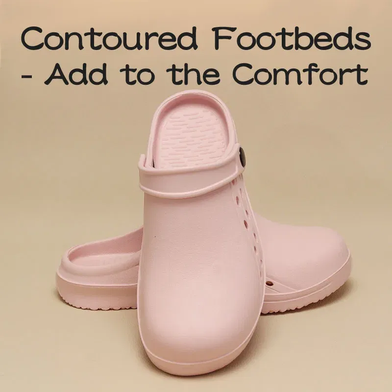 Color: black, Shoe Size: 33 - High Quality Scrub Shoes Non-slip Dentist Nursing Clogs Healthcare Service Work Slippers Soft Operating Room Protective Clogs