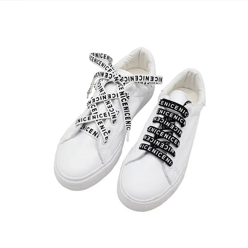 Color: Pink, Length: 80cm, Ships From: CHINA - New 1 Pair Shoelaces Letter Print Flat Shoelaces 1CM Width Satin Silk Ribbon Sneakers Shoes Lace Casuals Canvas Shoelace Strings
