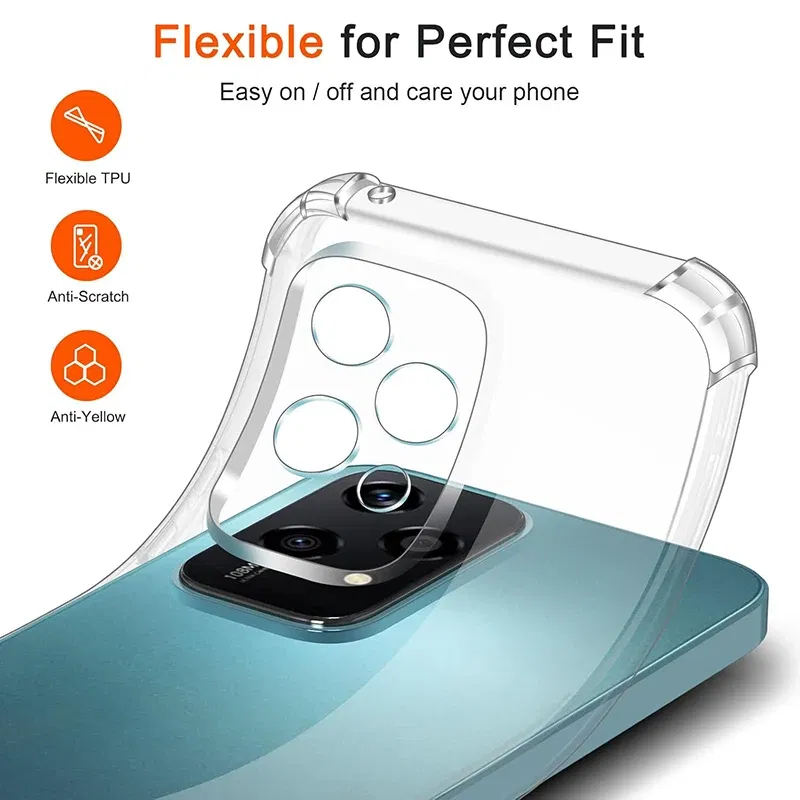 Material: EVA - Shockproof Silicone Soft Case For Huawei Honor 200 90 70 50 Lite Pro Ultra Thin Cover For Honor200 Lite Clear Slim Fundas