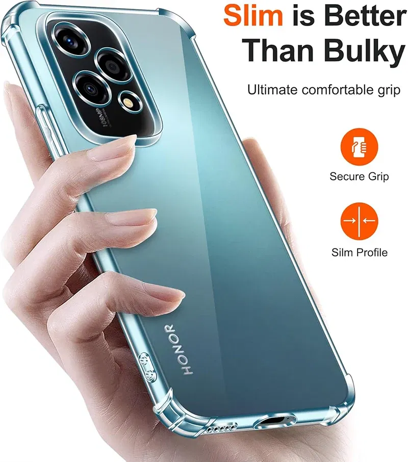 Material: EVA - Shockproof Silicone Soft Case For Huawei Honor 200 90 70 50 Lite Pro Ultra Thin Cover For Honor200 Lite Clear Slim Fundas