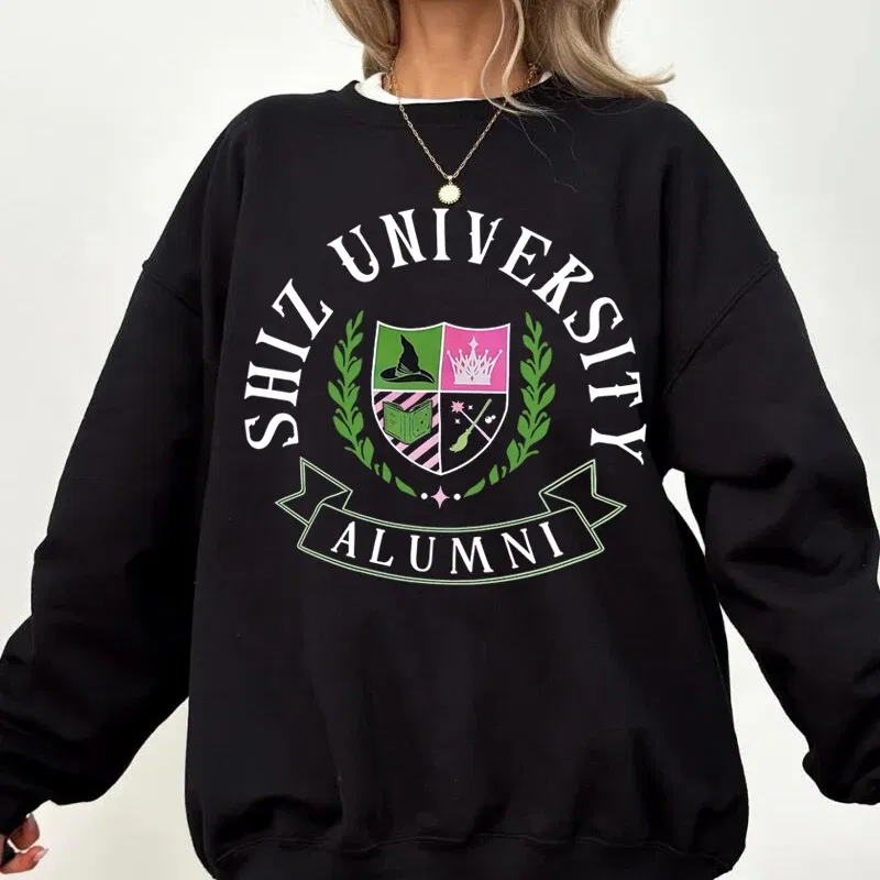 Color: Maroon, Size: XXL - Individual Wicked Alumni Sweatshirt Woman Clothing Harajuku Pullover Streetwear Autumn Long Sleeve Women's Clothing Hoodies