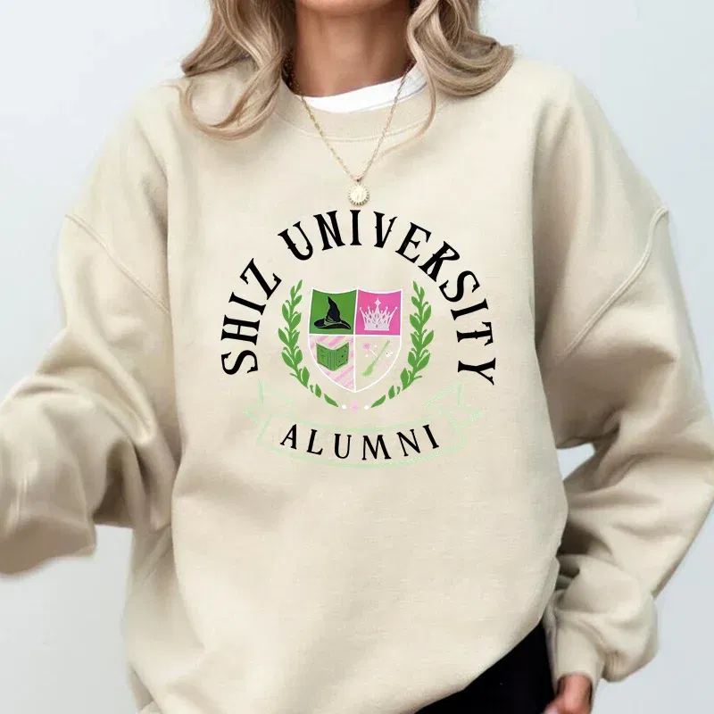 Color: Maroon, Size: XXL - Individual Wicked Alumni Sweatshirt Woman Clothing Harajuku Pullover Streetwear Autumn Long Sleeve Women's Clothing Hoodies