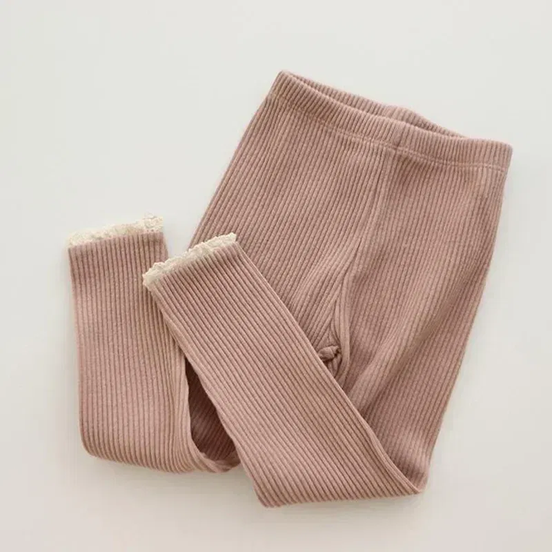 Color: Beige, Kid Size: 12M - New Infant Patchwork Leggings Cotton Baby Long Pants Toddler Girl Leggings Baby Clothing Autumn Kids Trousers