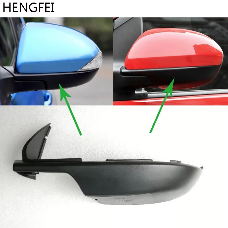 Color: Black - Accessories For Car Mazda 2 3 6 M3  M6  M2 Demio Rearview Mirror Cover Bottom Case Lower Shell