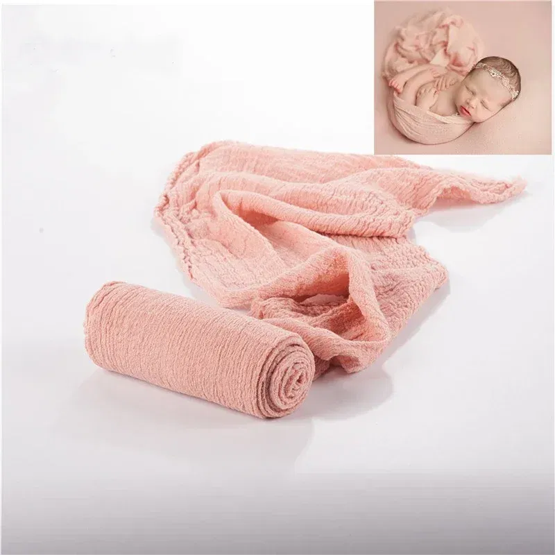 Color: Silver - Newborn Photography Props Wrap Baby Blanket Soft Stretchable Cotton Swaddling Photography Backdrop Babies Accessories
