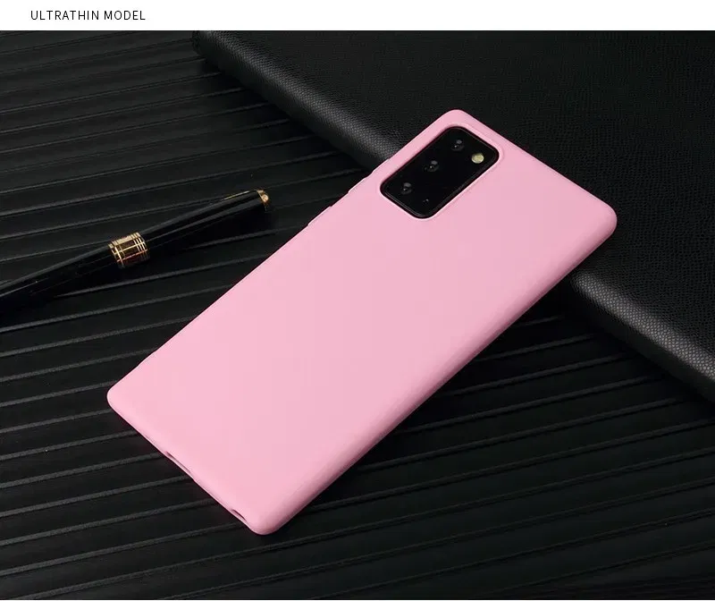 Color: Red, Material: PVC - Matte Case For Samsung Galaxy A51 A71 S20 Ultra S10 Plus A01 A31 A81 A91 A10 A20 A30 A40 A50 A70 Solid Color Silicone Cover