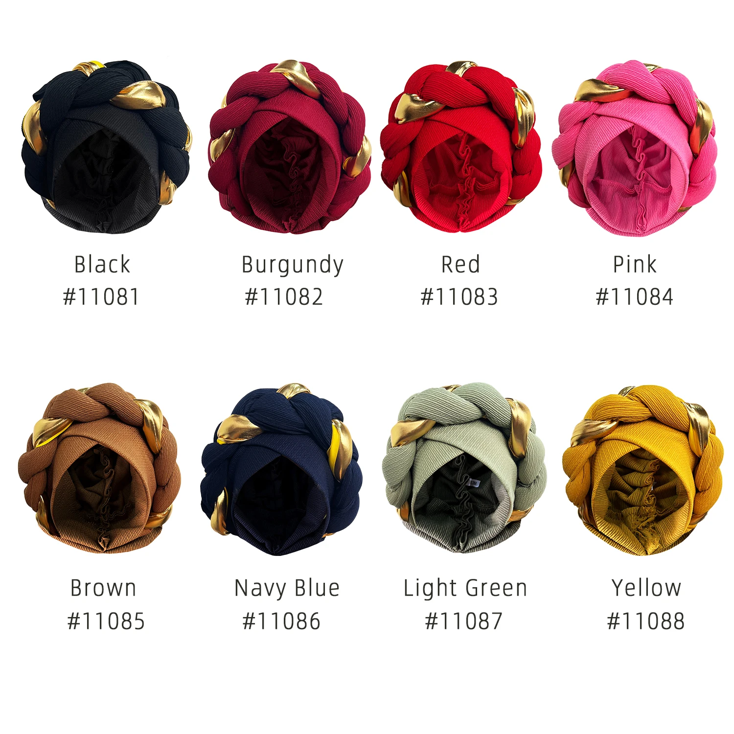 Color: grape purple, Ships From: CHINA - African Turban Cap Headdress Women's Pleated Hat Hair Accessories Arab Wrapped Muslim Hijab