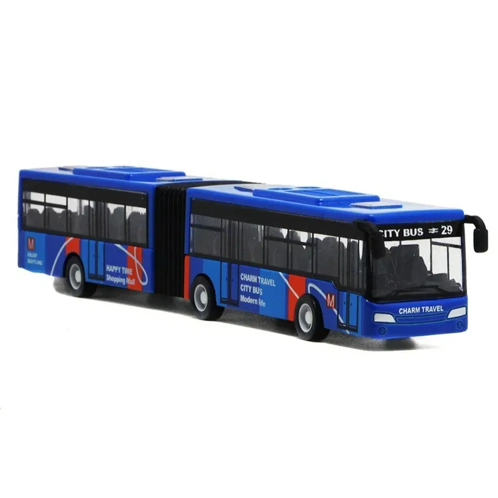 Color: Blue, Ships From: CHINA - City Express Bus Double Buses Diecast Vehicles Toys Funny Pull Back Car Children Kids Gifts 1:64 Alloy City Bus Model Vehicles