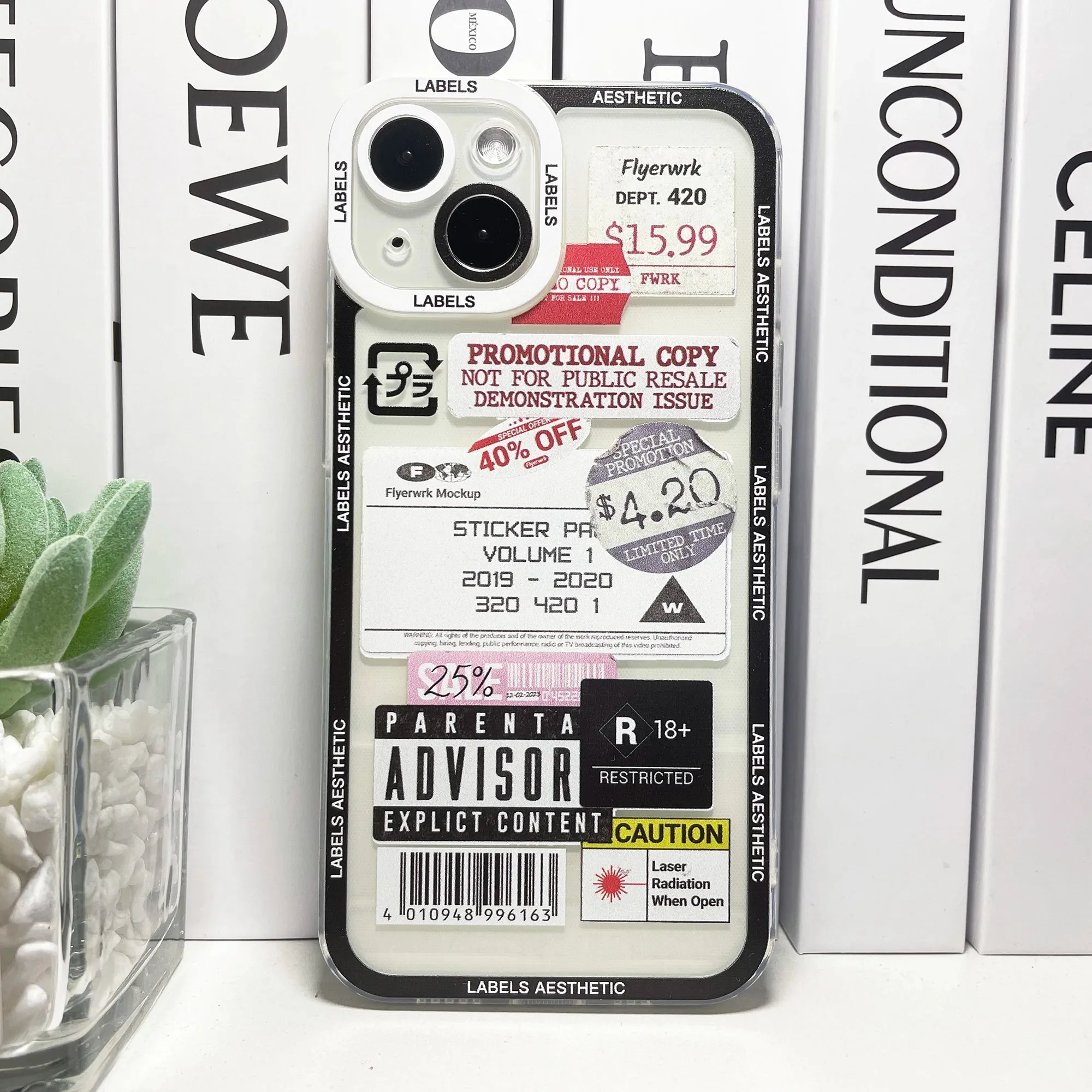 Color: GRAY, Material: EVA - Mix Labels Collage Stickers Aesthetic Phone Case For Samsung Galaxy S10 S20 S21 S22 S23 S24 FE Plus Ultra Note 20