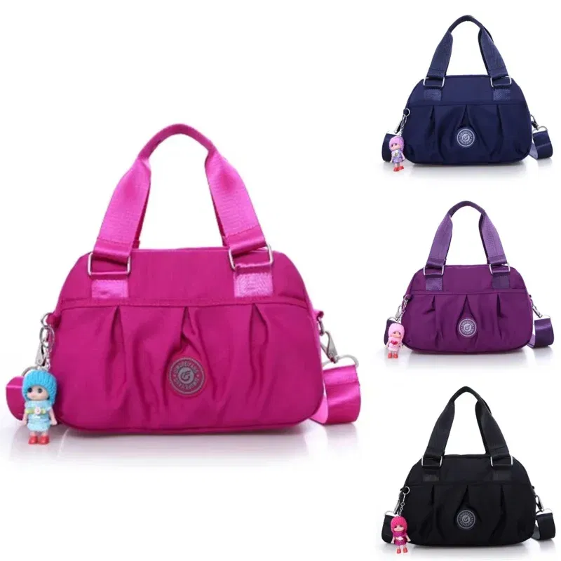 Color: Brown - Crossbody Bags for Women Simple Canvas Square waterproof Bag Designer Luxury Women's Bag 2024 Fashion Female Handbags for Women