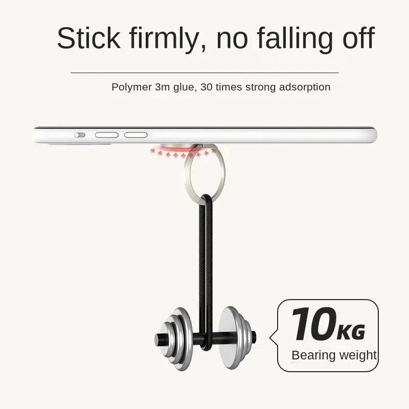 Color: Sky Blue - Metal 360 Degree Rotation Mobile Phone Holder Holder Stand Ring Buckle Creative Gift Universal Lazy Car Holder Round Liquid New