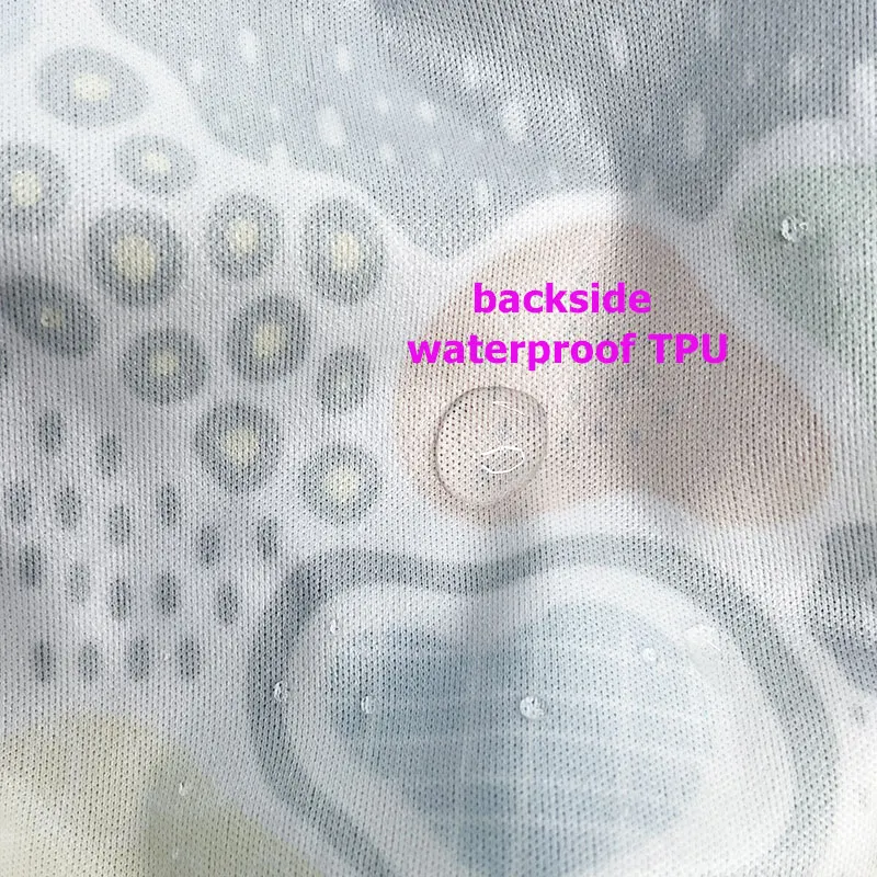 Color: Silver - 1Mx1.5M Pul Fabric Waterproof Washable TPU Handmade Polyester Fabric By The Meter Fashion DIY Cloth Diaper Material for Kids