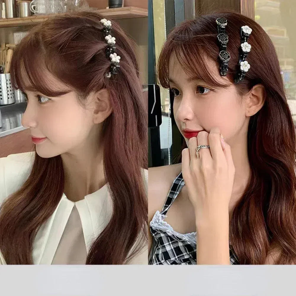 Color: Blue - Double Layer Braided Hairpin Hair Hoop Broken Hair Clip Women Hairpin Korean Fixed Headband New Hairpin Lazy Hair Accessories
