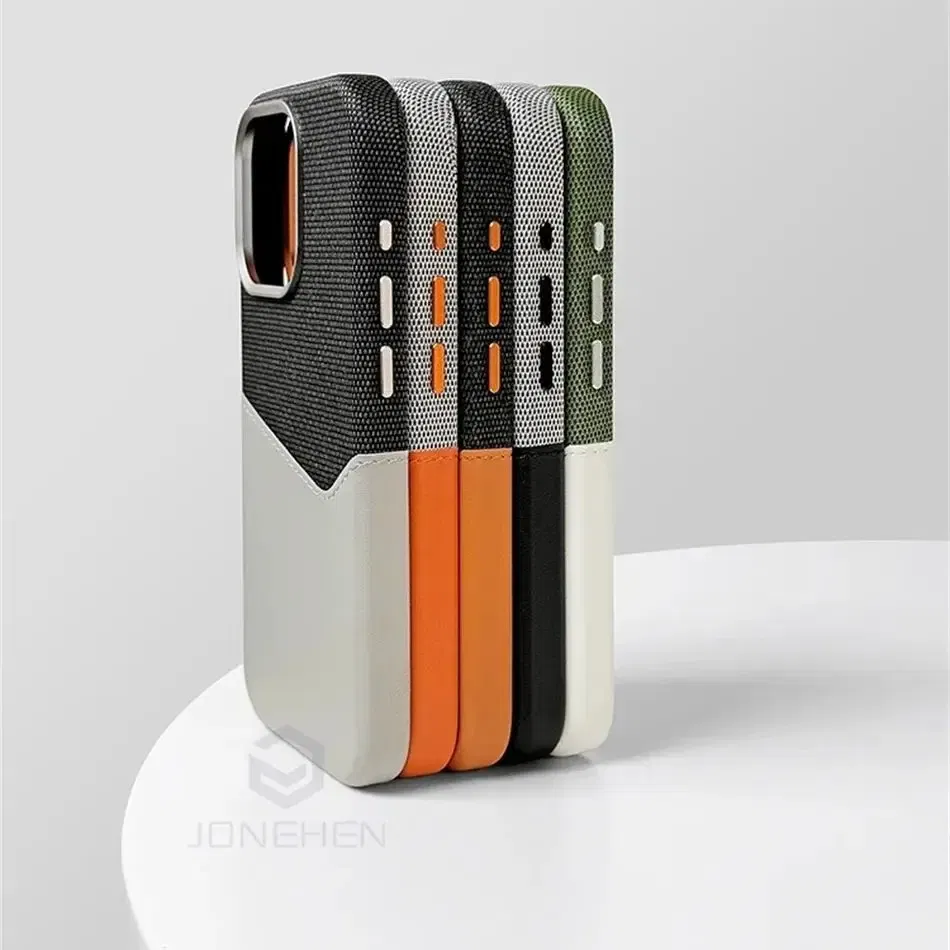 Color: GRAY, Material: Microfiber - For Magsafe Card Holder Leather Case For iPhone 16 15 13 12 17 Pro Max 14 Plus Pocket Wireless Charge Alloy Lens Magnetic Cover
