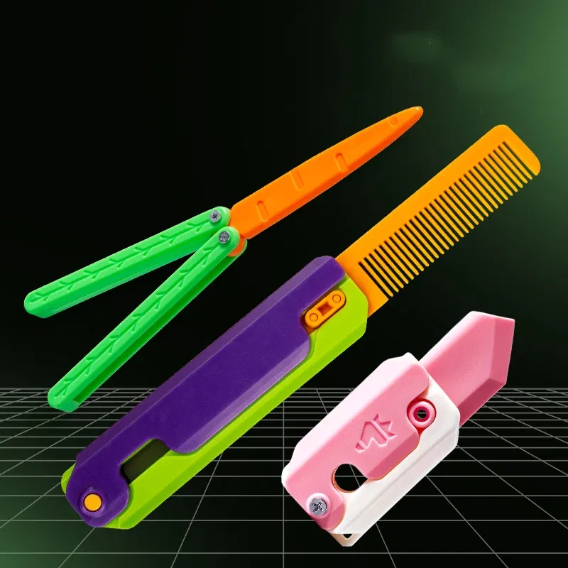 Color: Yellow, Ships From: CHINA - Gravity Folding Claw Knife Radish Knife 3d Printing Gravity Knife Small Radish Knife Push Card Decompression Fidget  Mini Toy