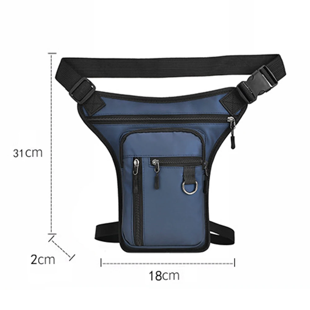 Color: GRAY - Men Drop Leg Bag Waist Bag Waterproof Men Fanny Pack Phone Purse Motorcycle Riding Shoulder Cross Body Thigh Hip Belt Waist Bags