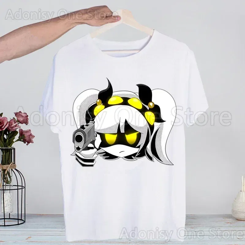Color: Ivory, Size: XXL - Murder Drones Fashion Man Tshirt Summer Fashion T-shirt Casual White Funny Cartoon Print T-shirt Hip Pop Tops tee