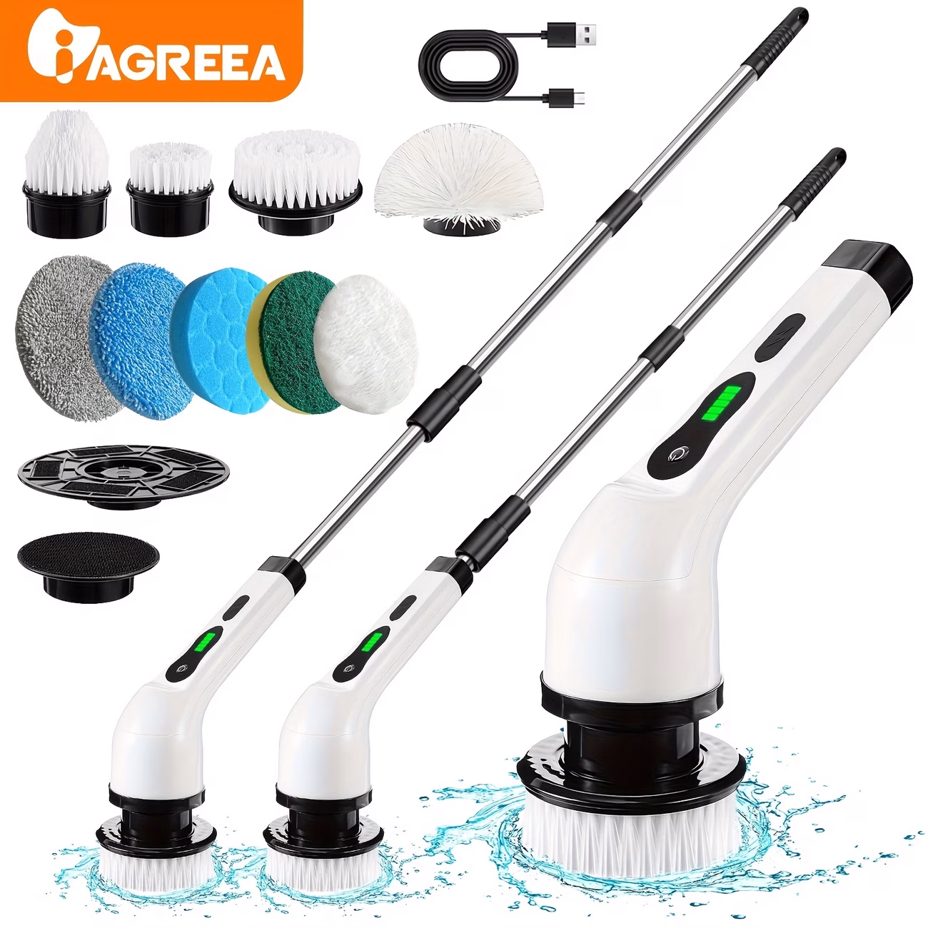 IAGREEA Electric Cleaning Brush – Versatile Cordless Scrubber for All Your Cleaning Needs