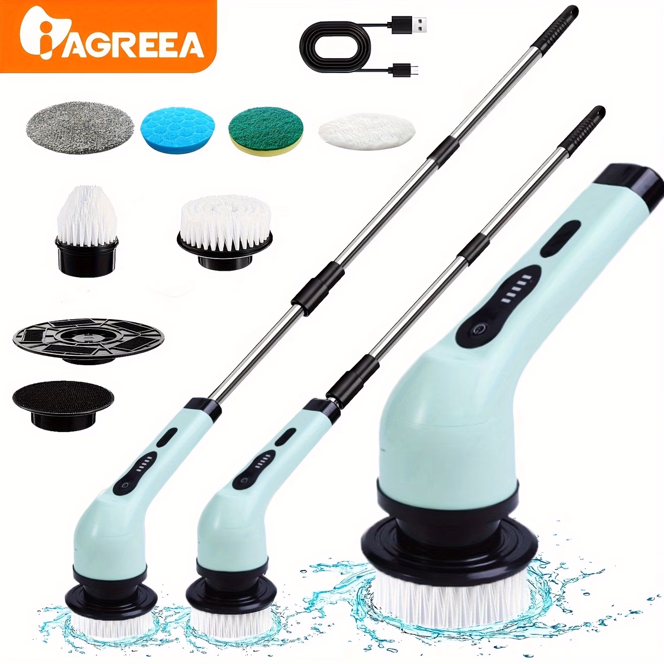 IAGREEA Electric Cleaning Brush – Versatile Cordless Scrubber for All Your Cleaning Needs