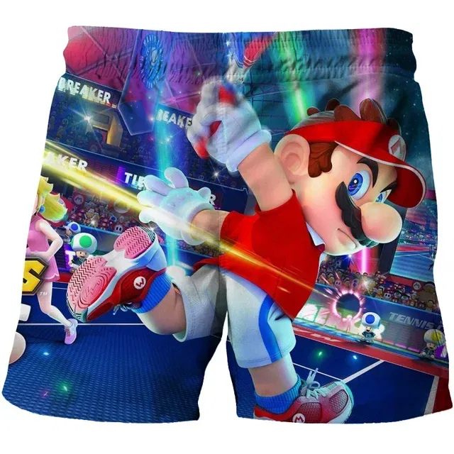 Color: black, Kid Size: 5 - Super Marios Children's Swimming Pants Boys' Swimming Pants Children's Swimming Pants Beach Shorts Boys' Swimming Suits Children