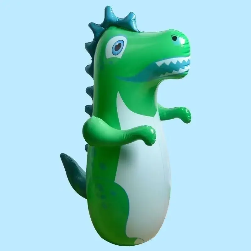 Color: Red - Tumbler Boxing Inflatable Punching Bag Boys Games Sport Toys Inflatable Dinosaur Tumbler Toy