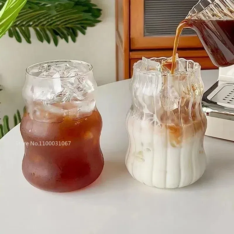 Color: VIOLET/?«?—?…°, Capacity: 301-400ml - Transparent Heat Resistant Glass Coffee Mug Glass  Latte Cup Breakfast Mug Milk Water Cocktail Glass Cup Beer Drinking Glasses