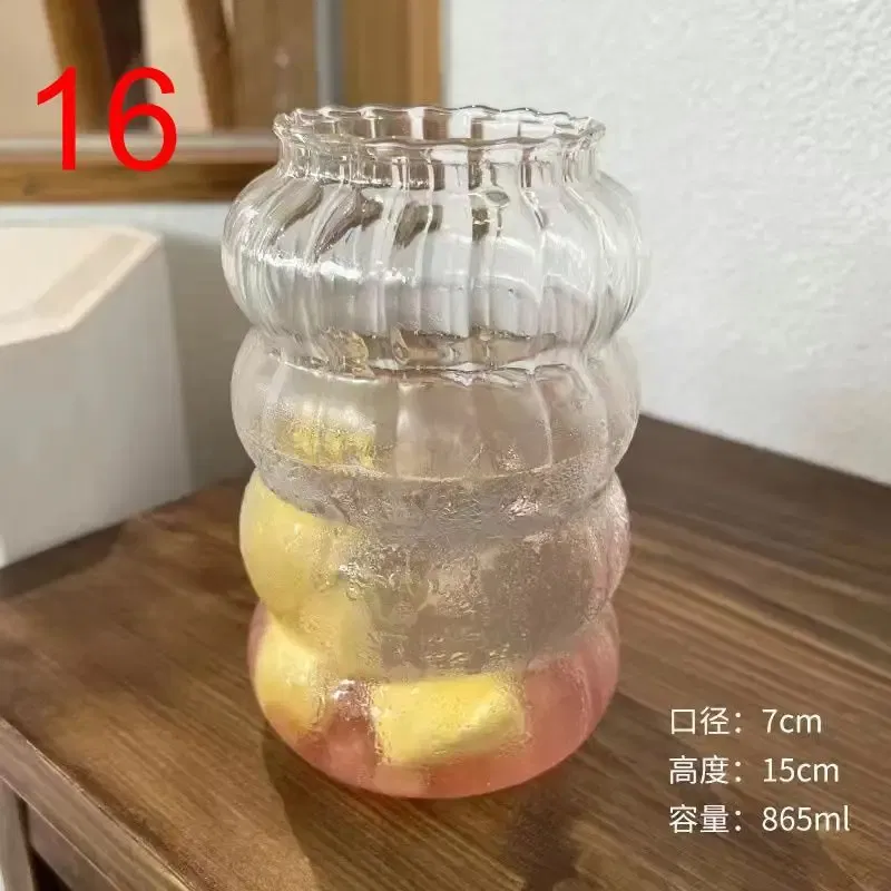 Color: VIOLET/?«?—?…°, Capacity: 301-400ml - Transparent Heat Resistant Glass Coffee Mug Glass  Latte Cup Breakfast Mug Milk Water Cocktail Glass Cup Beer Drinking Glasses