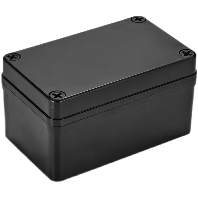 Color: Silver - Black plastic waterproof wire junction box power supply outdoor security monitoring open-mounted waterproof box abs plastic shel