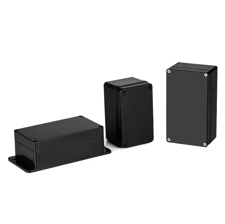 Color: Silver - Black plastic waterproof wire junction box power supply outdoor security monitoring open-mounted waterproof box abs plastic shel