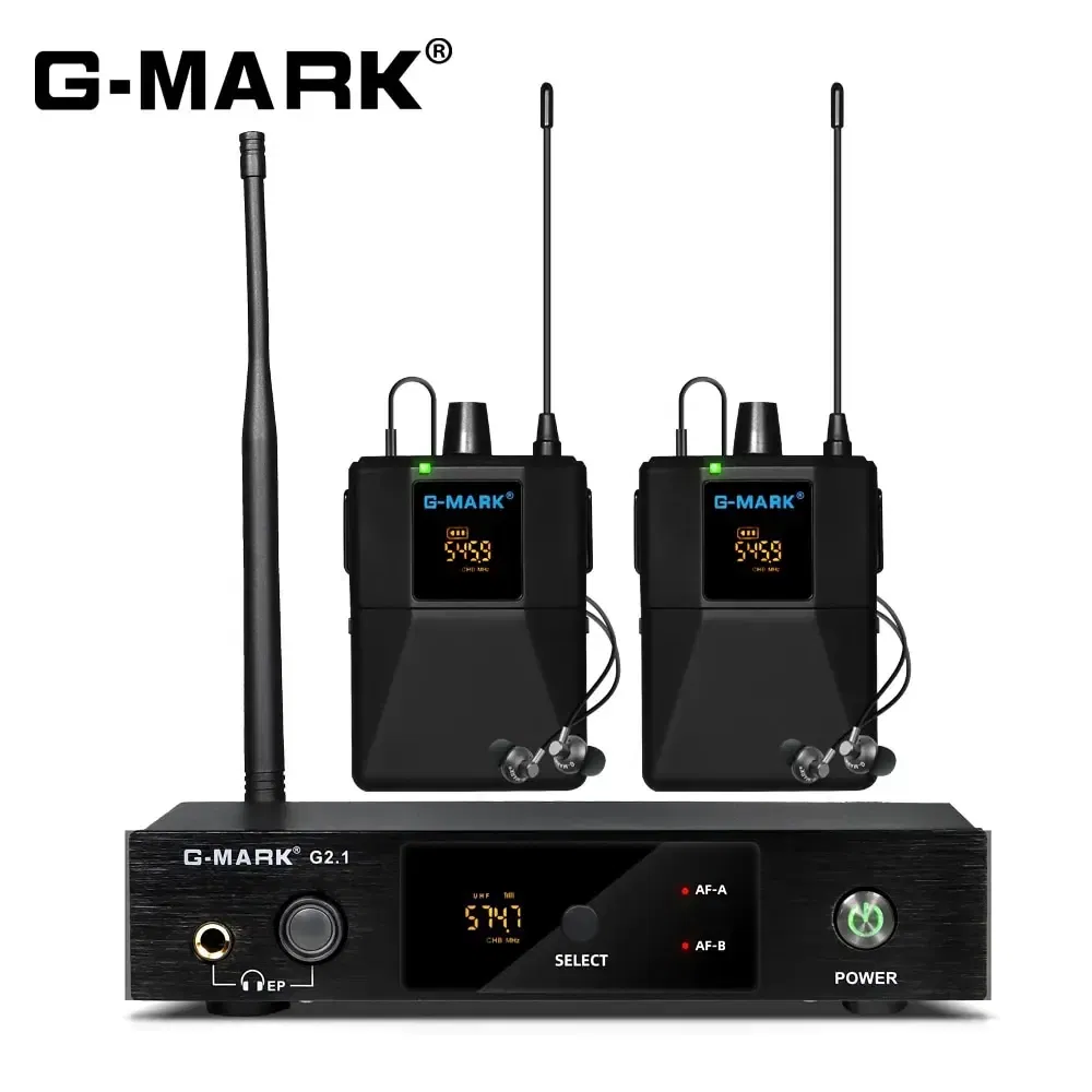Color: plum - Wireless In Ear Monitor G-MARK G2.1IEM UHF Stage Return Studio Frequency Selectable For Guitar Band Performance DJ Party
