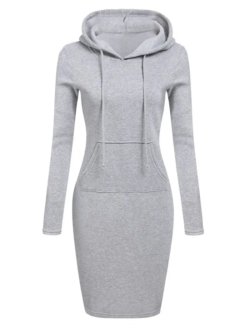 Color: Blue, Size: M - Ladies Dress Autumn Women Hooded Dresses Hoodies Women Sweatshirts Women Hoodies Dress Tops Ladies Clothing