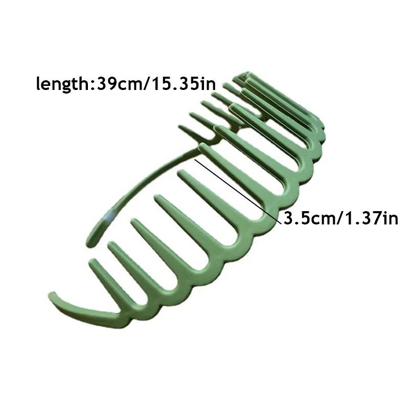 Color: SKY BLUE - Resin Hair Comb Hairbands Hair Accessories Matte Hair Hoop with Teeth Non-slip Head Hoop Frosted Makeup Dressing Thin Headband