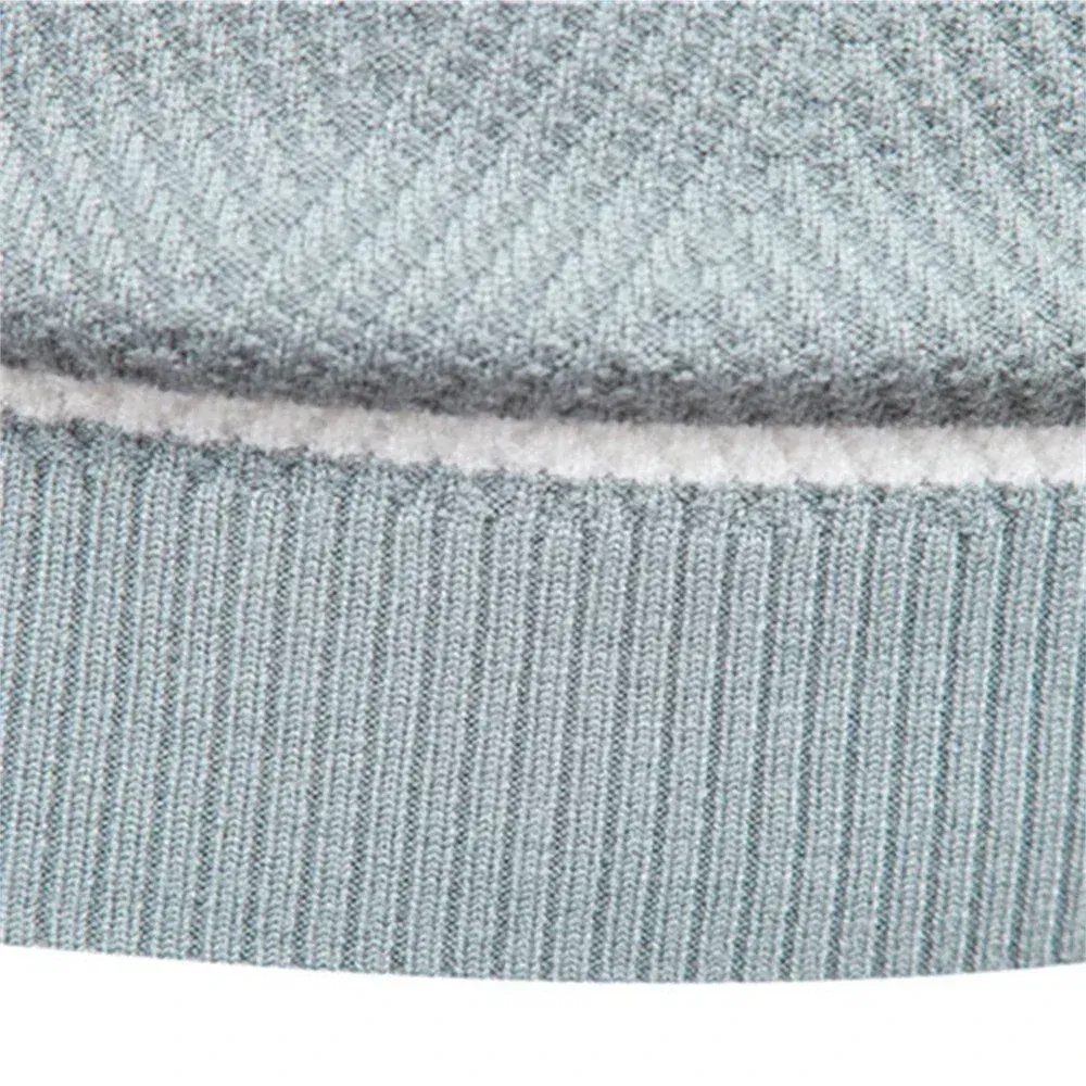 Color: Beige, Size: M - Embroidered LONSDALE Mens Boys Winter Stripe Sweater Thick Warm Pullovers Men's O-neck Basic Casual Slim Comfortable Sweaters