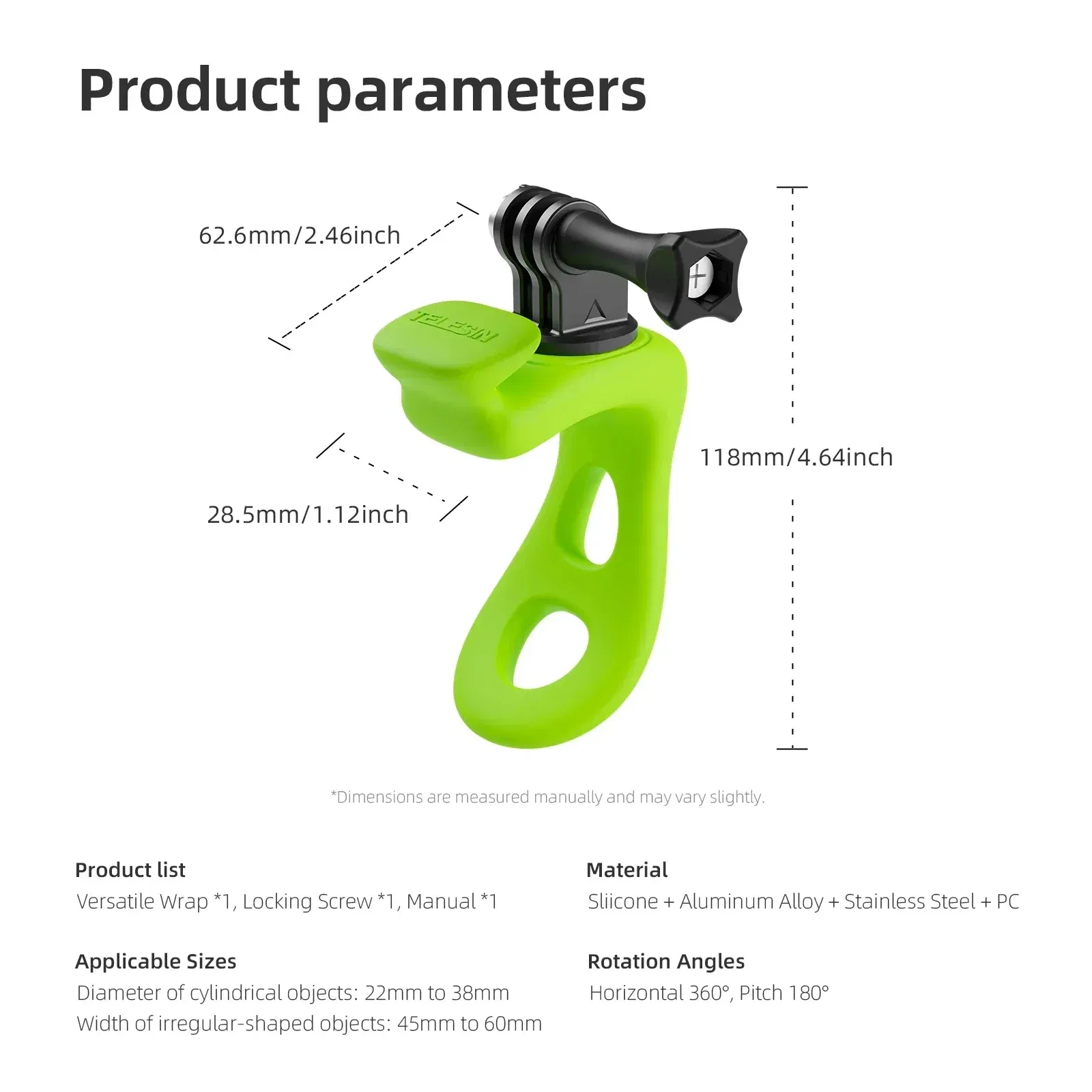 Colour: Blue color - TELESIN Mini Flexible Bracket Adjustable Silicone Mount for Gopro Hero 13 12 11 10 9 8 MAX DJI OSMO Action 5 4 3 Insta360 X4 X3