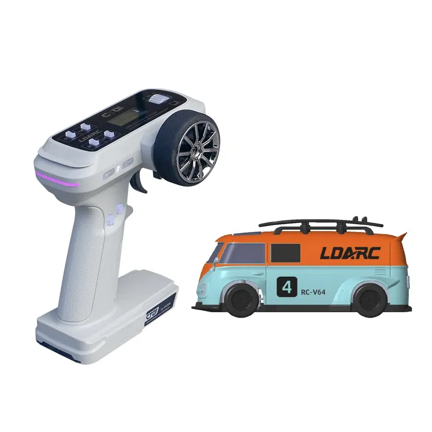 Color: WHITE - LDARC V64 1/64 MINI RC Simulated Electric Remote Control Model Car Tabletop Bus Vehicle RTR 2.4GHz Adults Children's Toys